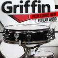 Piccolo Snare Drum 13" x 3.5" by GRIFFIN | 100% Poplar Wood Shell with Black PVC & White Coated Drum Head | Drummers Acoustic Marching Kit Percussion Instrument with Snare Strainer Throw Off Set GeekStands.com