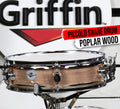 Piccolo Snare Drum 13" x 3.5" by GRIFFIN | 100% Poplar Shell with Oak Wood Finish & Coated Drum Head | Professional Marching Drummers Deluxe Percussion Instrument with Bright Tone & Brilliant Attack GeekStands.com
