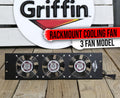 GRIFFIN Rackmount Cooling Fan | 3U Ultra-Quiet Triple Exhaust Fans, Keep Studio Audio Equipment Gear Cool | Rack Mount on Network IT System Server Rails | DJ PA AMP Temperature Control Panel Cabinet GeekStands.com