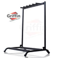 Five Guitar Rack Stand by GRIFFIN - Holder for 5 Guitars & Folds Up For Easy Transport - Neoprene Tubing Accessories For Music Bands, Recording Studio GeekStands.com