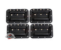 Speaker Cabinet Handles for DJ PA Rack Road Case (Set of 4) by GRIFFIN - Flush Spring Loaded Recessed Metal Flip Pull, Rubber Padding for Trunk Chest GeekStands.com