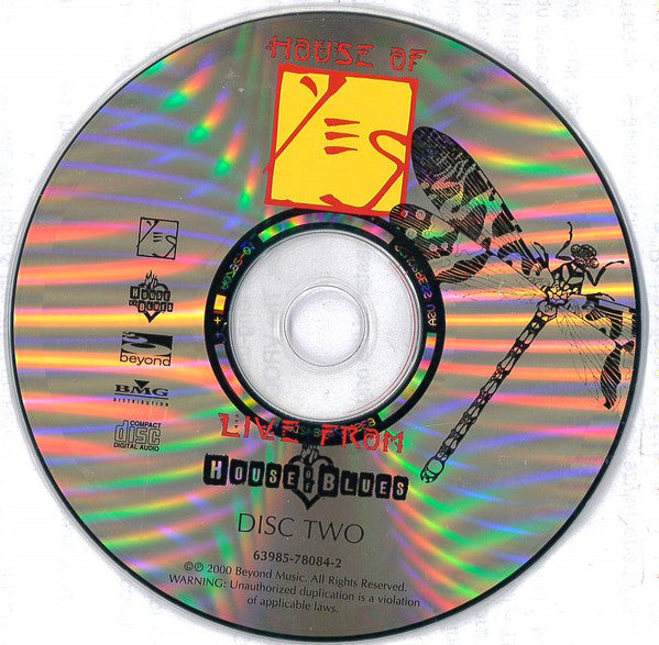 Yes - House Of Yes. Live From House Of Blues (2XCD) | Near Mint (NM) Near Mint (NM) Love Vinyl Records