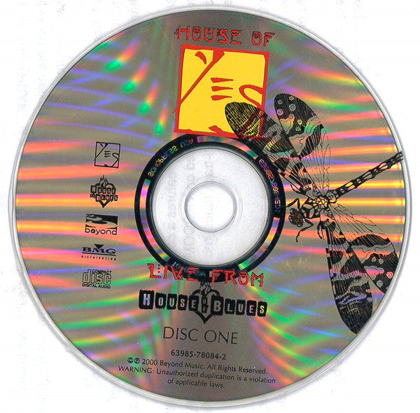 Yes - House Of Yes. Live From House Of Blues (2XCD) | Near Mint (NM) Near Mint (NM) Love Vinyl Records