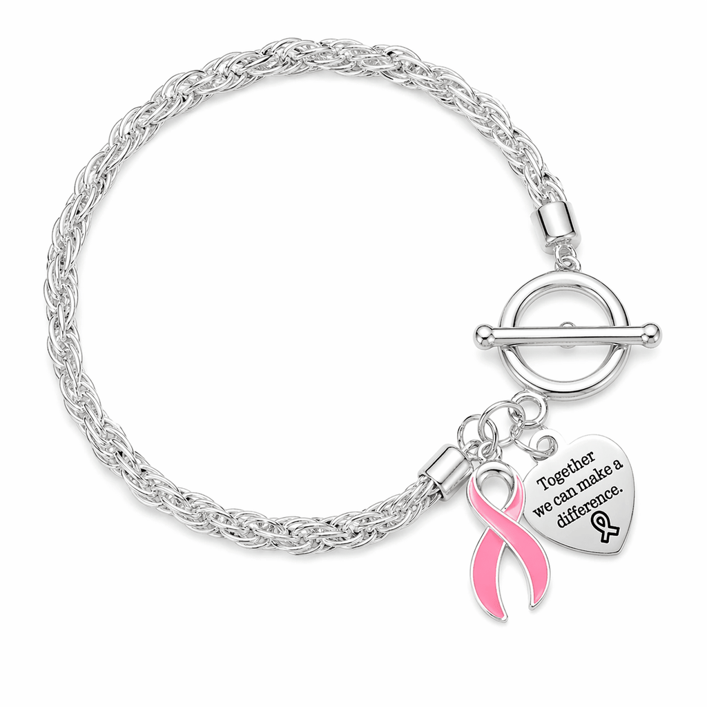 Rope Style Breast Cancer Awareness Pink Ribbon Bracelets The Awareness Company