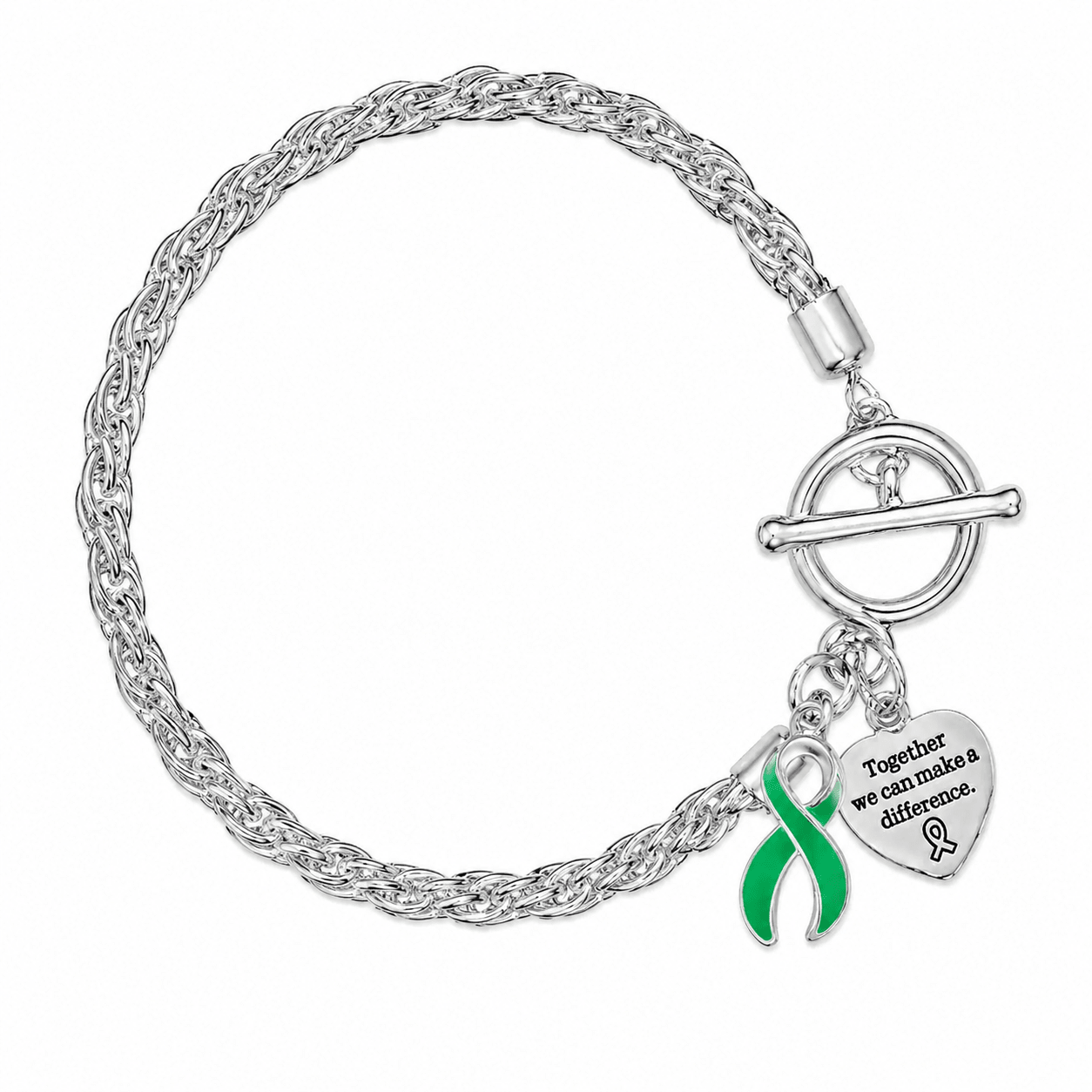 Rope Style Green Ribbon Awareness Bracelets The Awareness Company