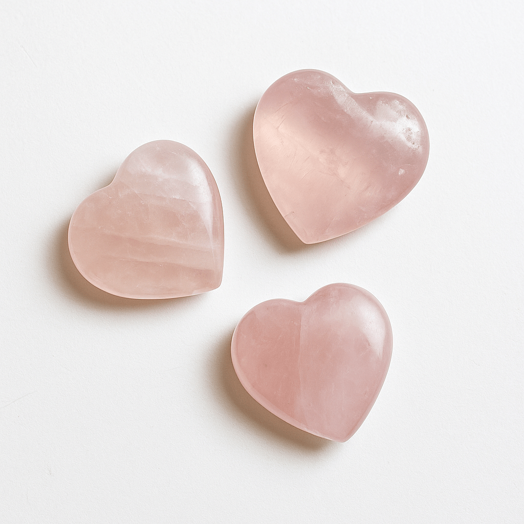 Rose Quartz Mini Hearts – Soft Pink Crystal (Per LB) KREATEUR MIAMI