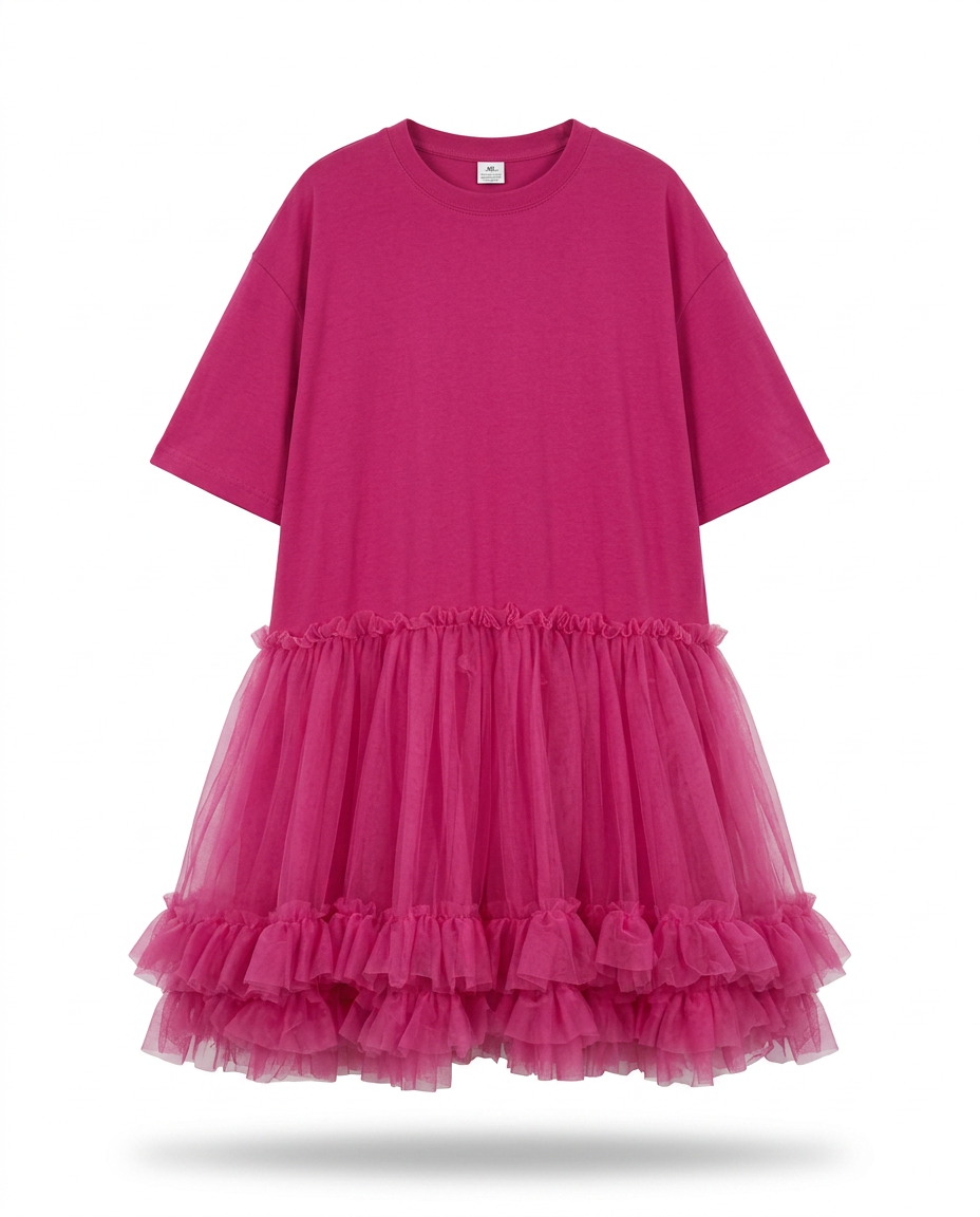 Radiant Mesh Ruffle Mini Dress Boho Brown