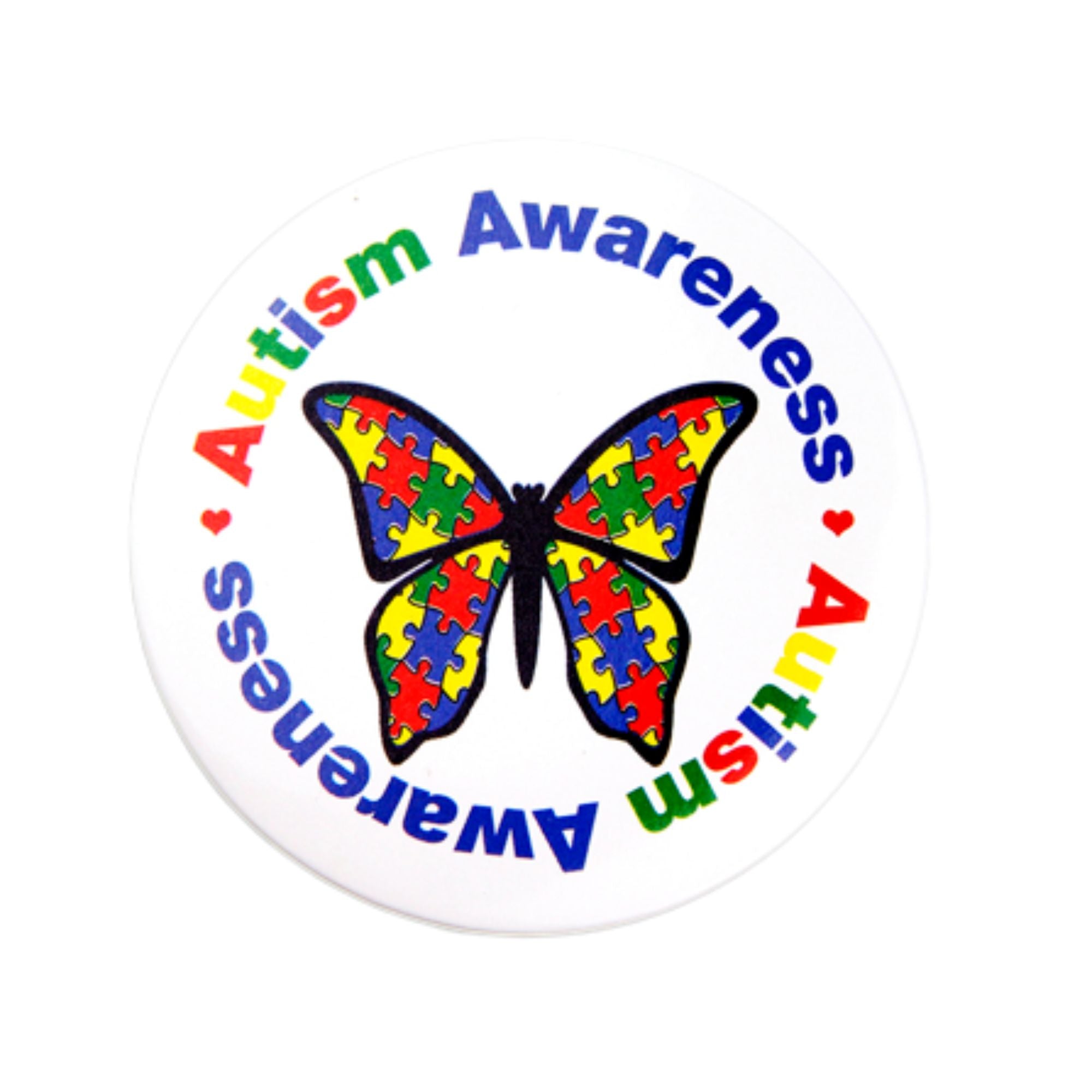 Round Autism Awareness Butterfly Button Pins The Awareness Company