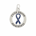 Round Child Abuse Awareness Charms The Awareness Company