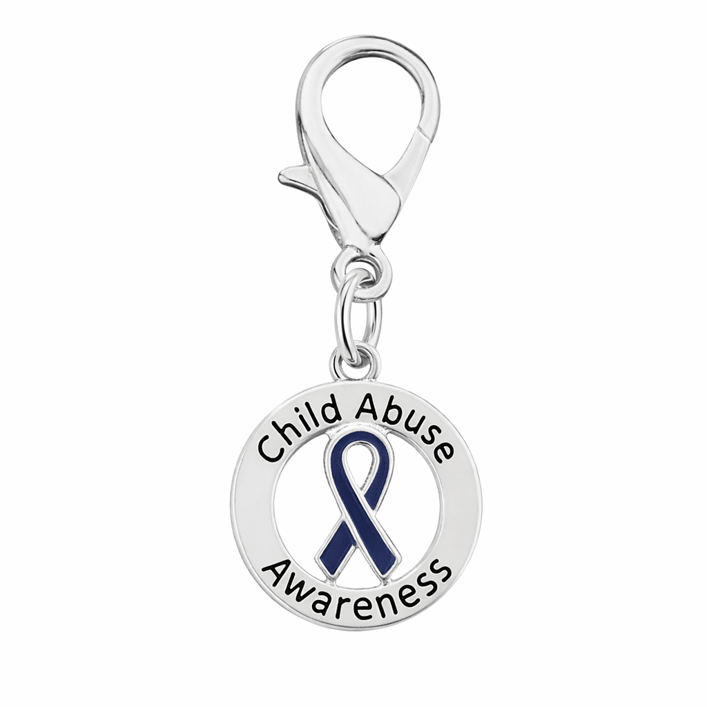 Round Child Abuse Awareness Hanging Charms The Awareness Company
