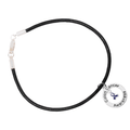 Round Colon Cancer Awareness Black Leather Cord Bracelets The Awareness Company