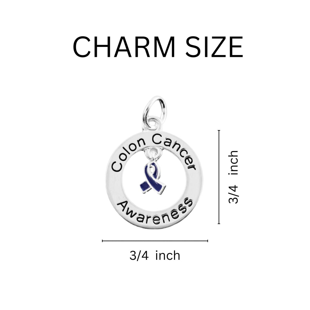 Round Colon Cancer Awareness Charms The Awareness Company