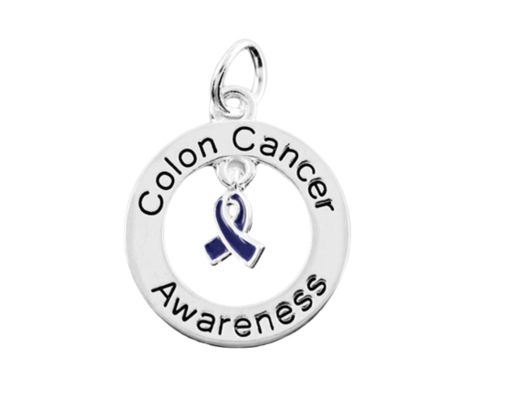 Round Colon Cancer Awareness Charms The Awareness Company