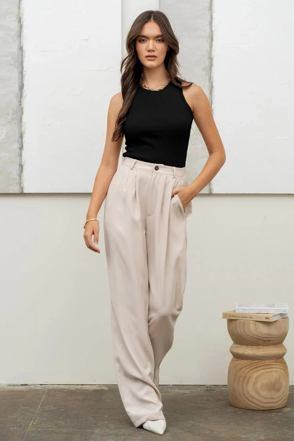 Blu Pepper Round Neck Sweater Knit Western Tank Top — Sleeveless Ribbed Transition Piece (3 Colors) Cowhide and Conchos
