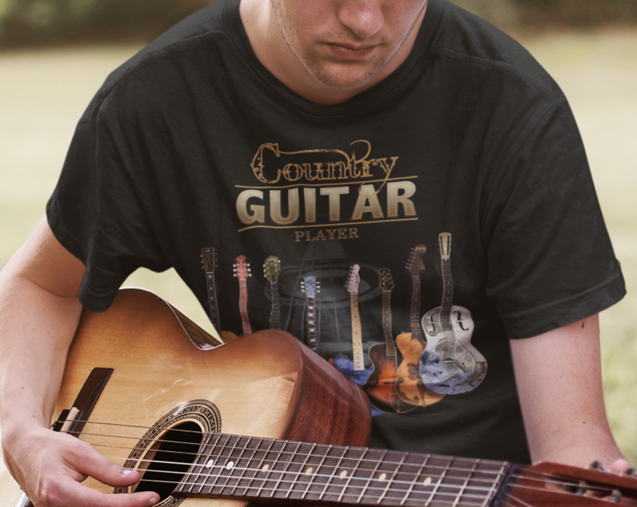 Country Guitar Player T-Shirt Taboo