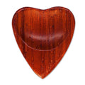Padauk Wood Guitar Or Bass Pick - 3.0 mm Ultra Heavy Gauge - Heart Shaped - Natural Finish Handmade Specialty Exotic Plectrum Exotic Plectrums