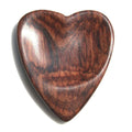 Rosewood Guitar Or Bass Pick - 3.0 mm Ultra Heavy Gauge - Heart Shaped - Natural Finish Handmade Specialty Exotic Plectrum Exotic Plectrums