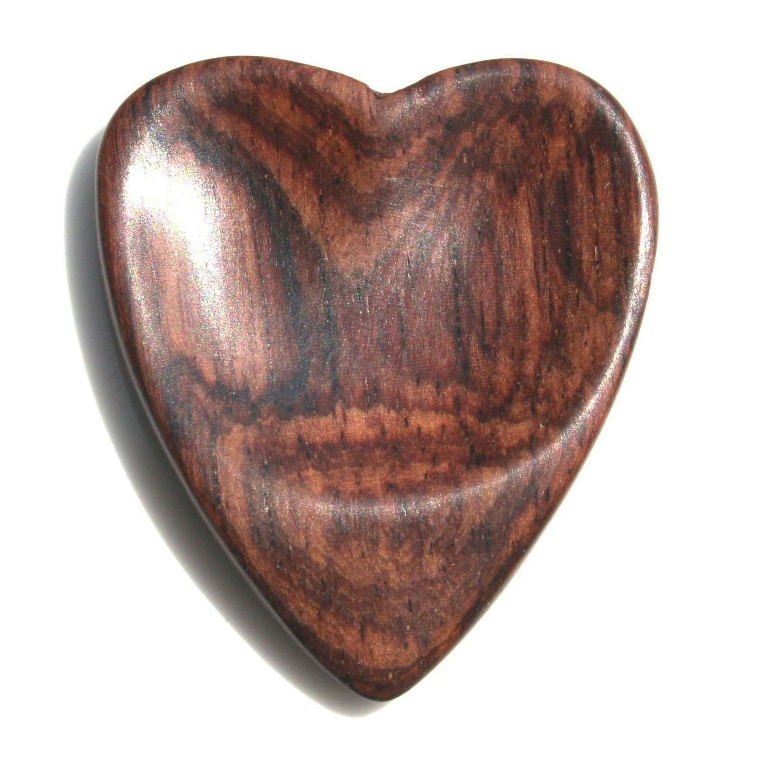 Rosewood Guitar Or Bass Pick - 3.0 mm Ultra Heavy Gauge - Heart Shaped - Natural Finish Handmade Specialty Exotic Plectrum Exotic Plectrums
