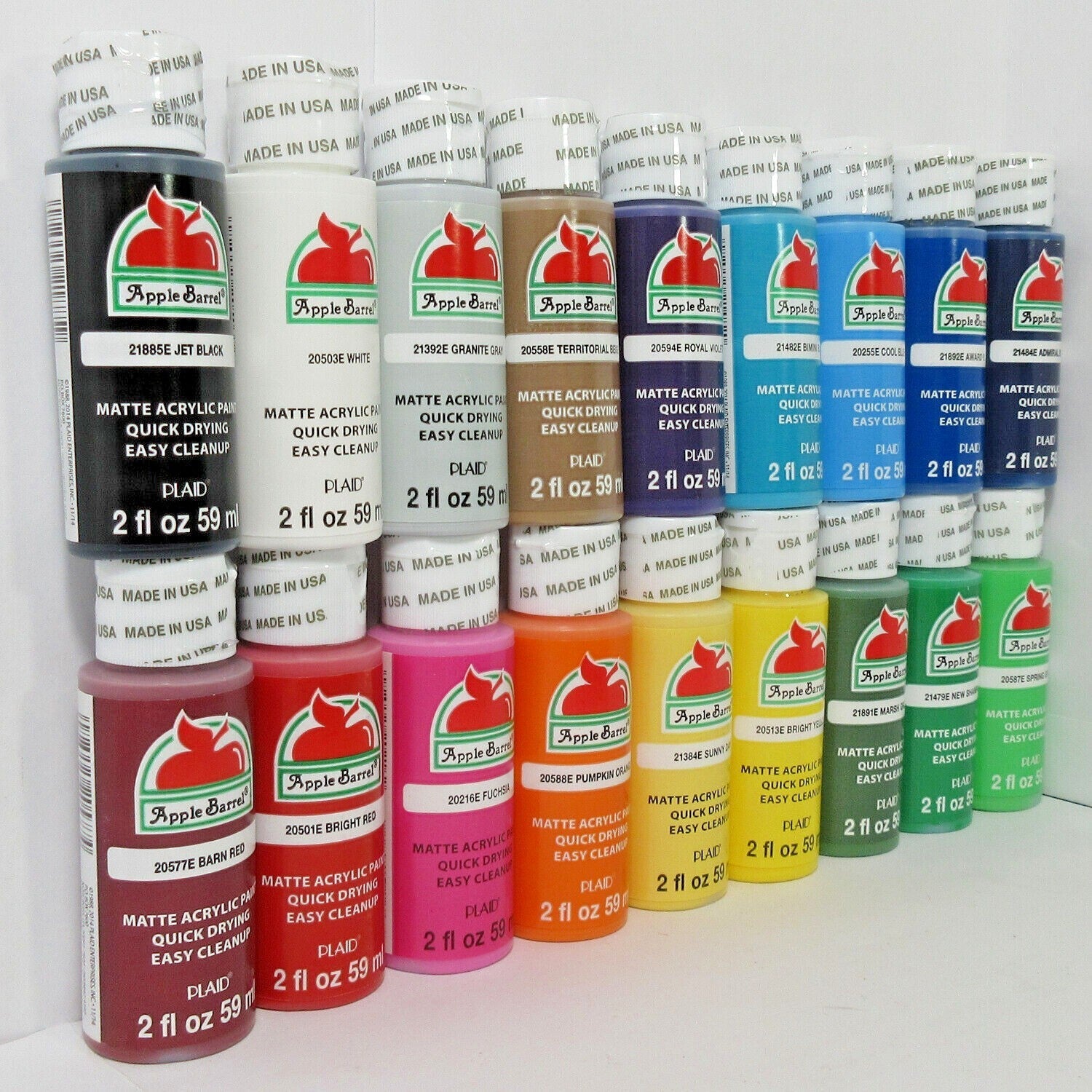 Apple Barrel Acrylic Paint Craft 2 oz Matte Pick Any Color Build Art Set MindFreakArtistry