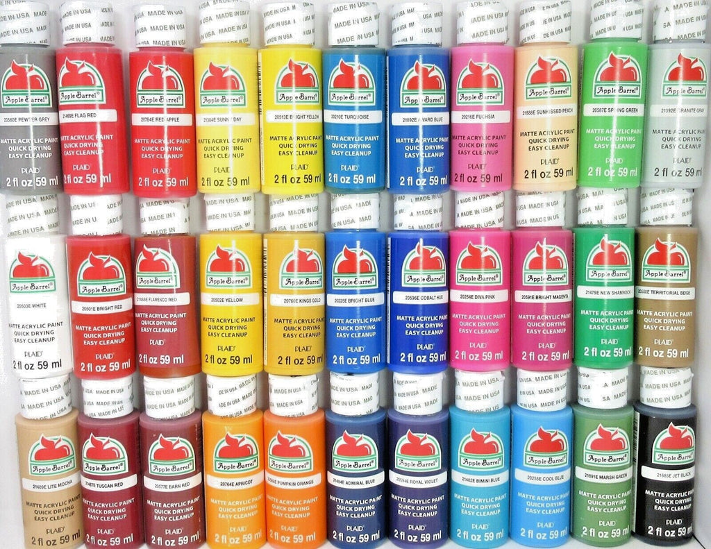Apple Barrel Acrylic Paint Craft 2 oz Matte Pick Any Color Build Art Set MindFreakArtistry