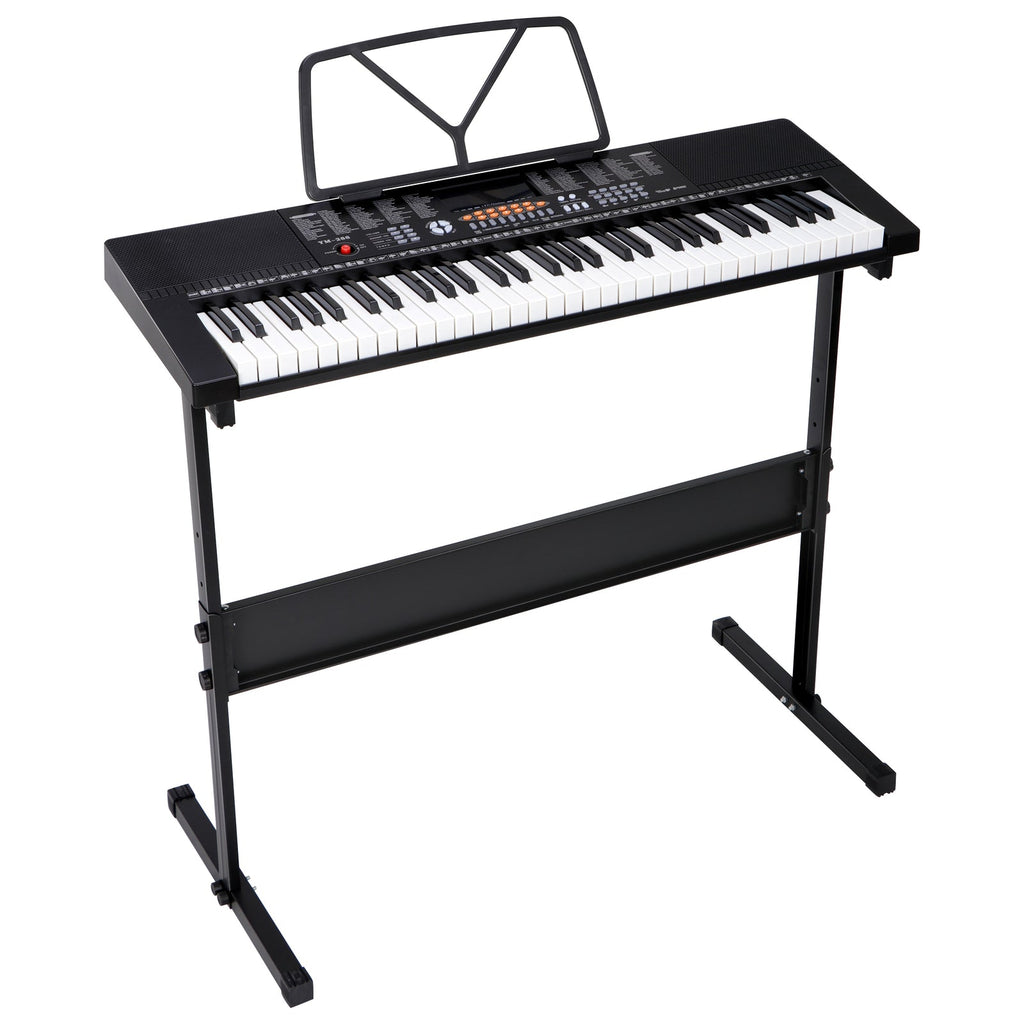 61 Key Electronic Keyboard Piano with Stool Headphones Microphone Stand Portable MindFreakArtistry