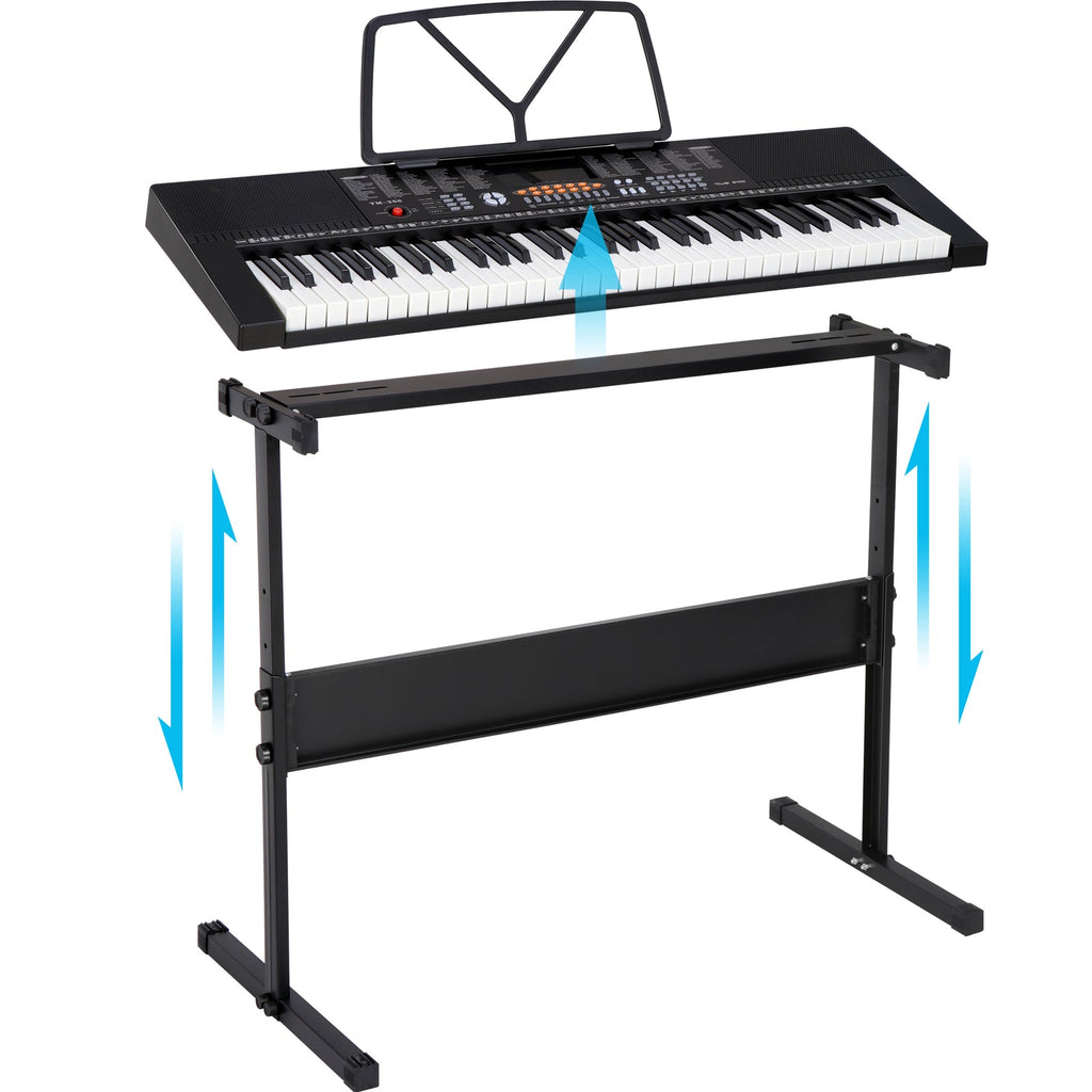 61 Key Electronic Keyboard Piano with Stool Headphones Microphone Stand Portable MindFreakArtistry