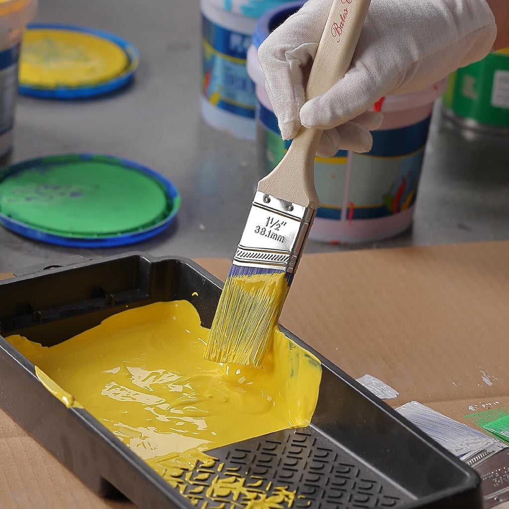 Bates- Paint Brushes 6 Pack Treated Wood Handle Paint Brushes for Walls Stai MindFreakArtistry