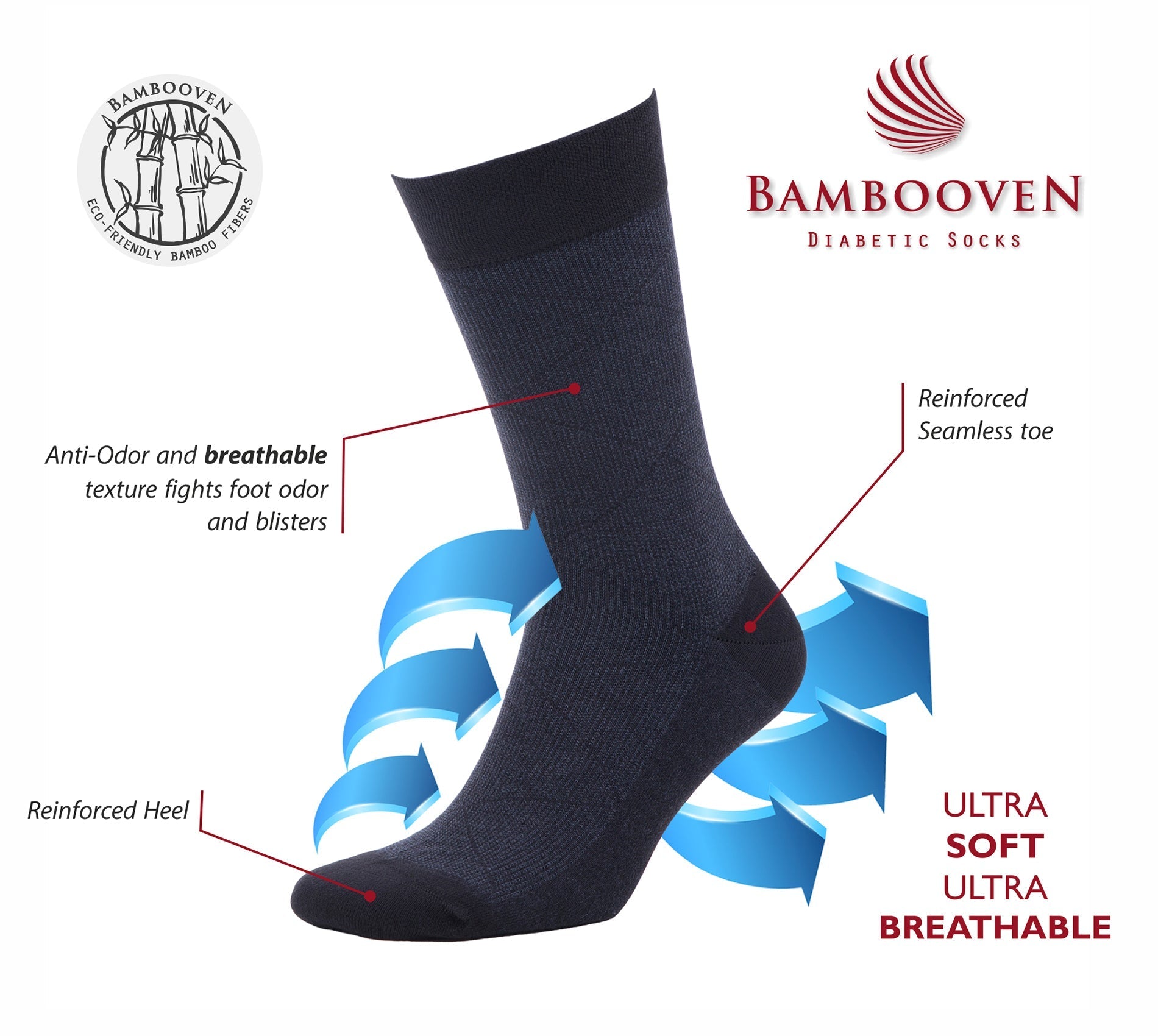 Men’s Bamboo Dress & Trouser Socks 6-Pack - 626 Bambooven