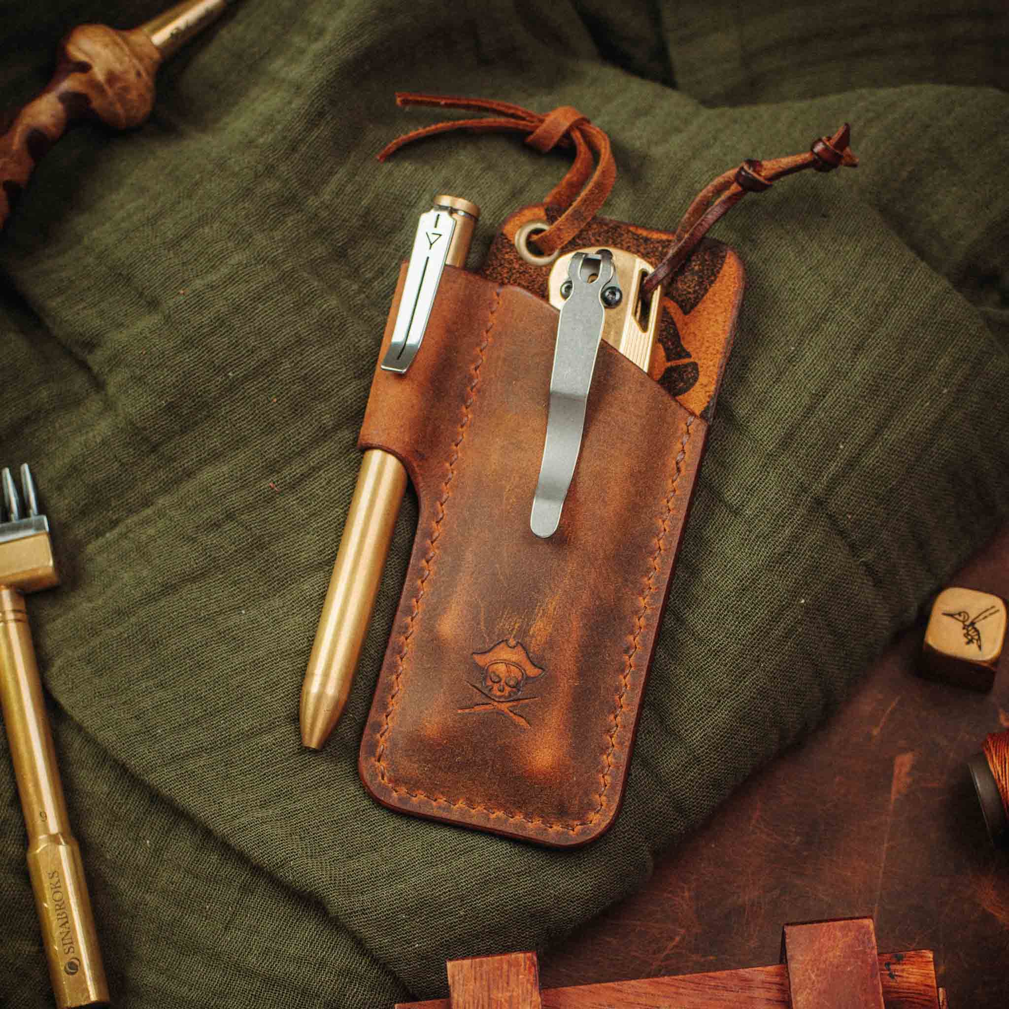 Knife Sheath - Sailor | Leather EDC | Pocket Knife Holder Pirate Goods