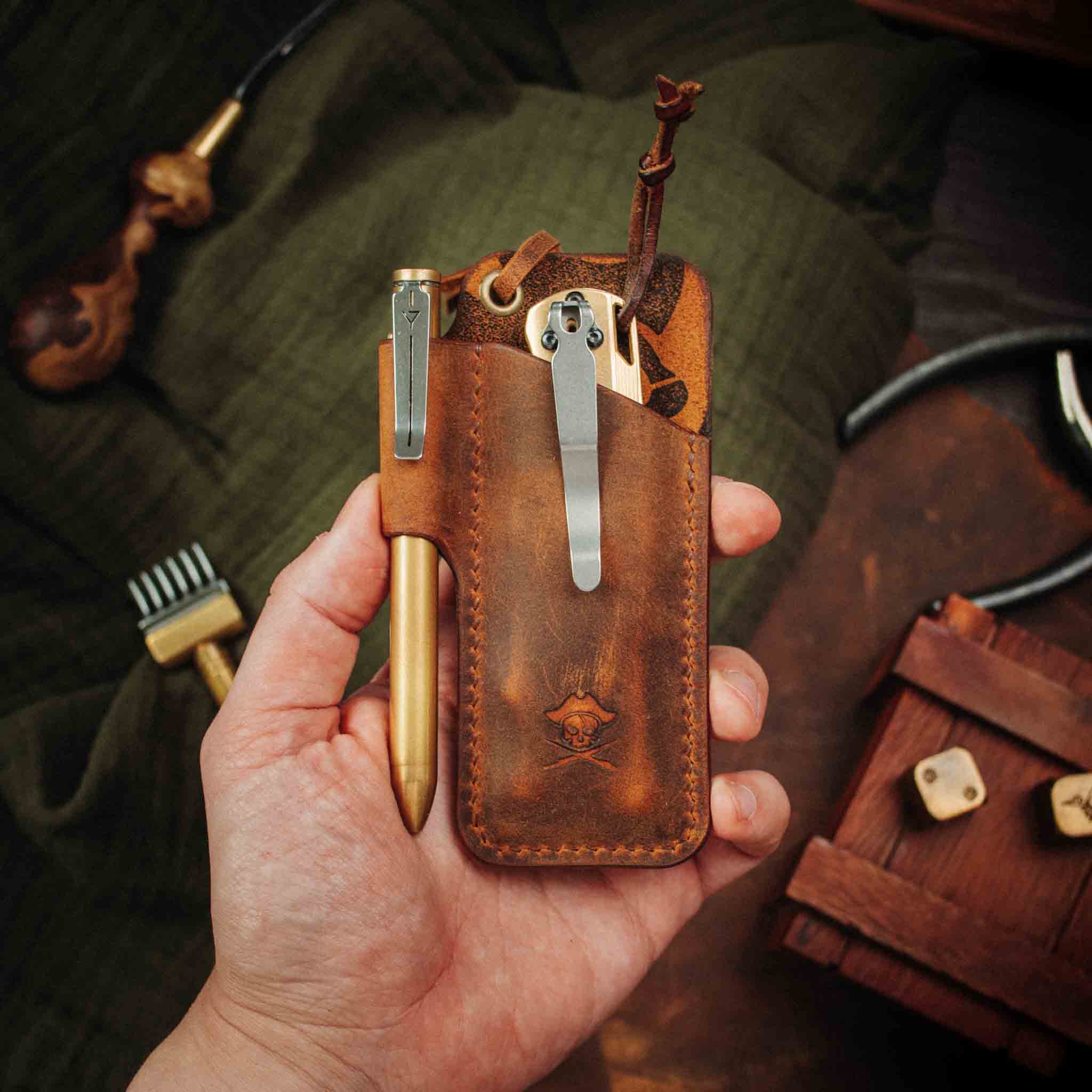 Knife Sheath - Sailor | Leather EDC | Pocket Knife Holder Pirate Goods