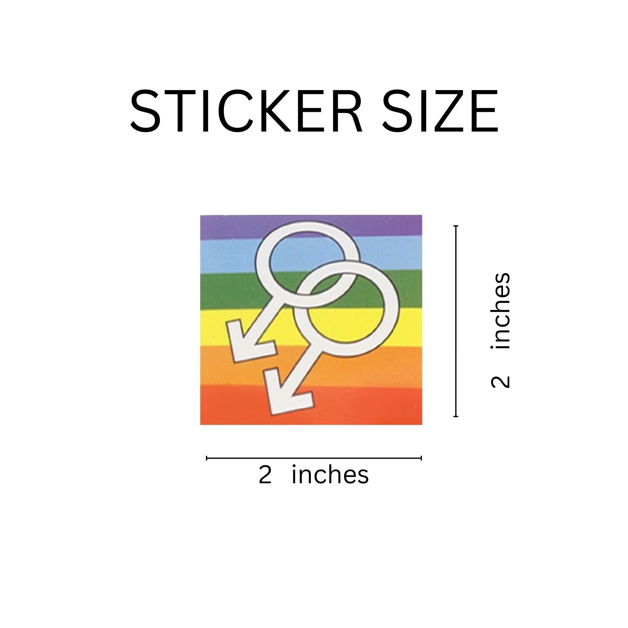 Same Sex Male Symbol Stickers (250 per Roll) The Awareness Company