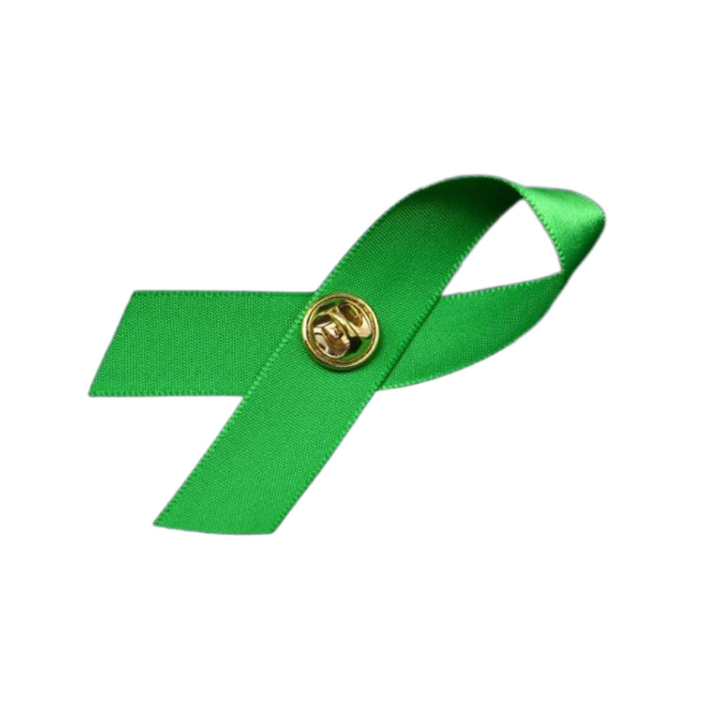Satin Green Ribbon Pins The Awareness Company