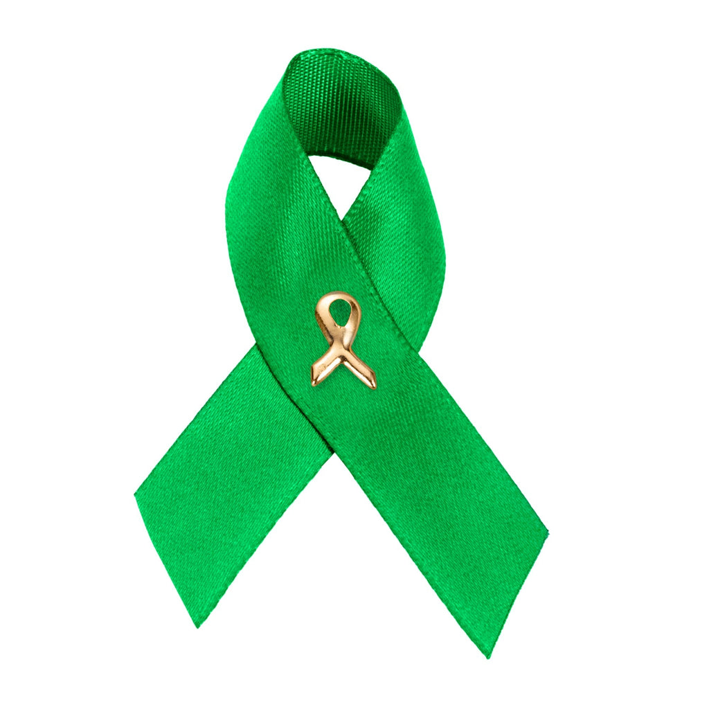 Satin Green Ribbon Pins The Awareness Company