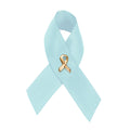 Satin Light Blue Ribbon Awareness Pins The Awareness Company