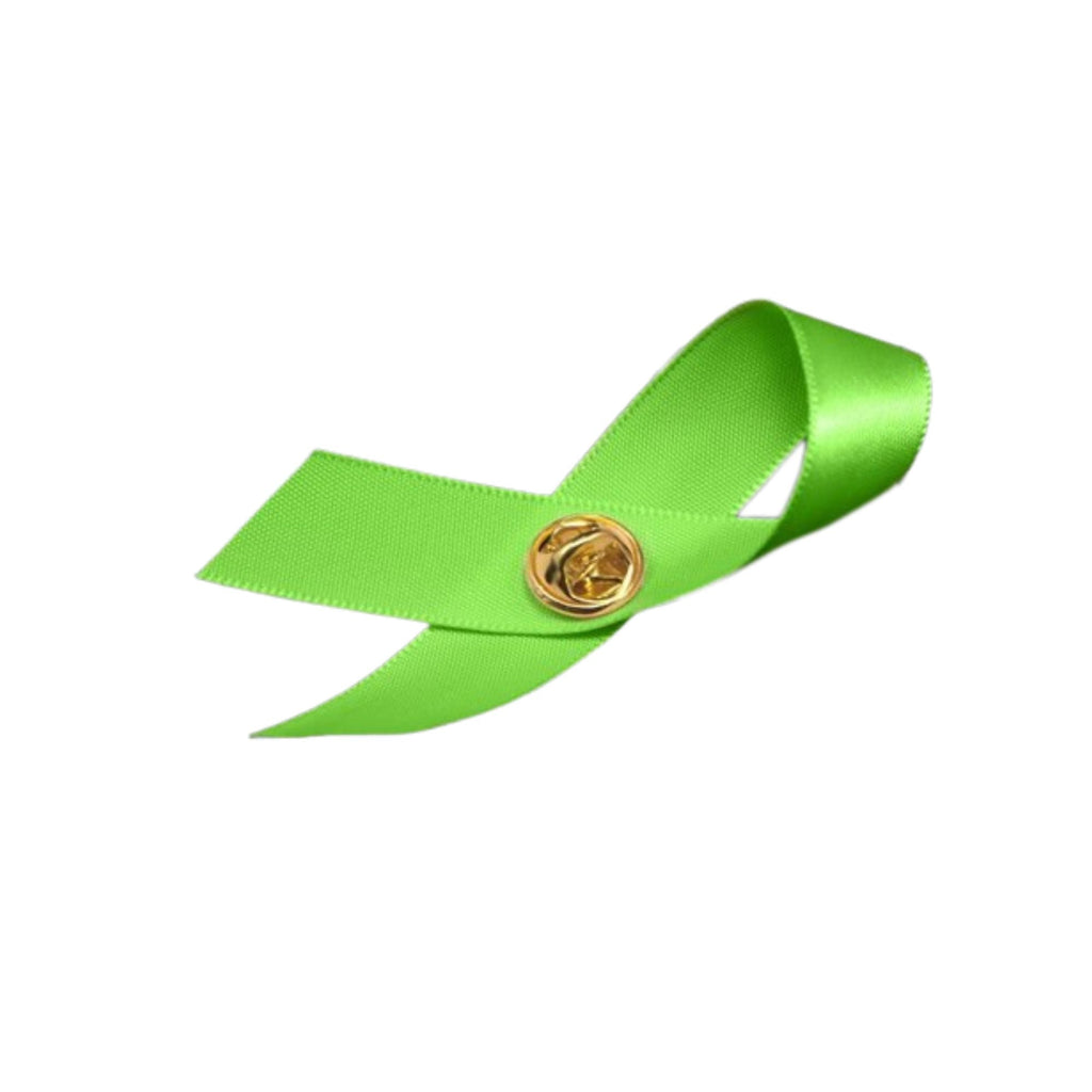 Satin Lime Green Awareness Ribbon Pins The Awareness Company