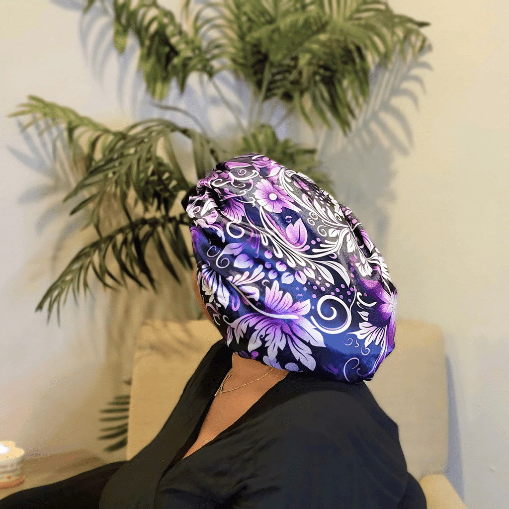 Satin Hair Bonnet for Sleeping – Adjustable Stretch Tie PHC