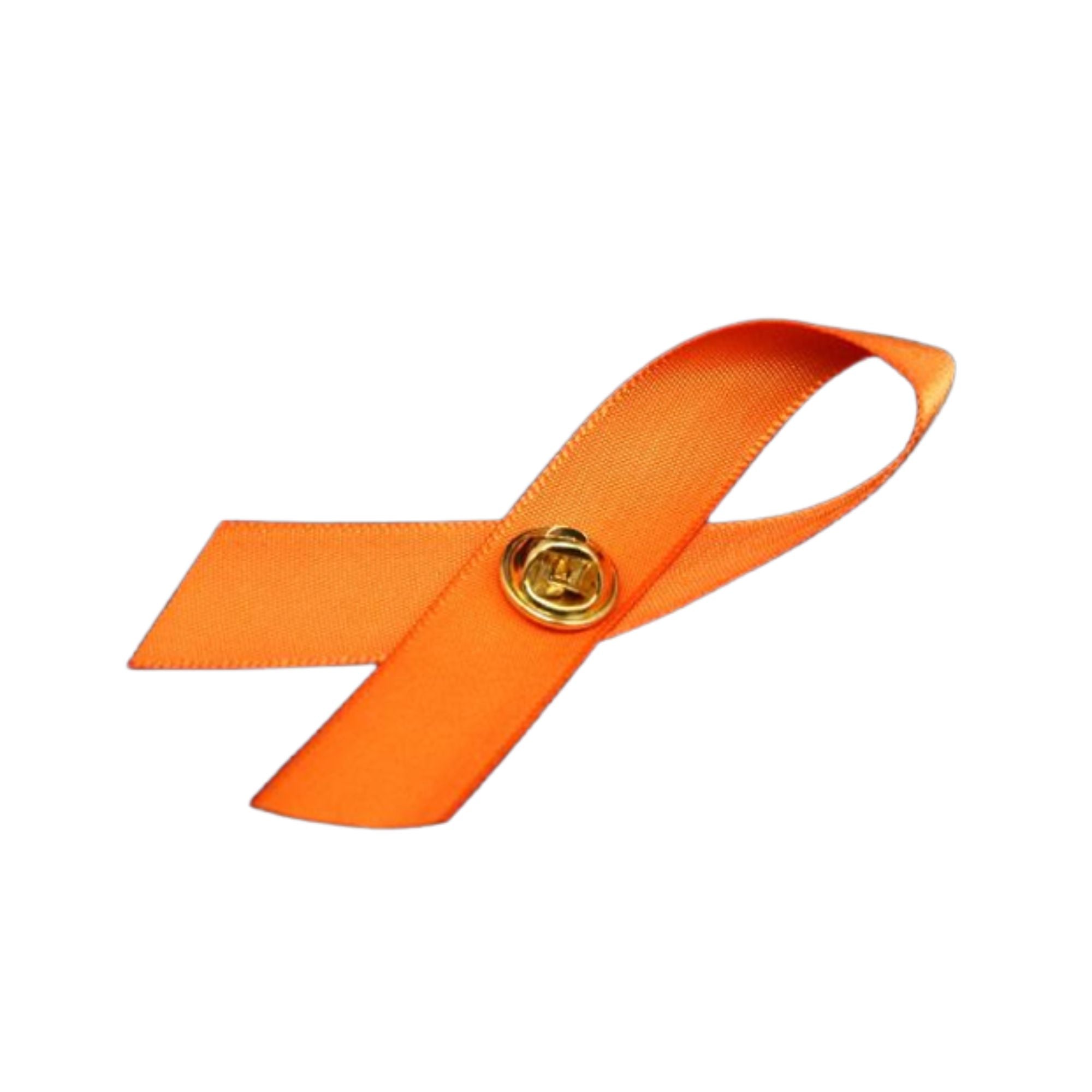 Satin Orange Ribbon Awareness Pins The Awareness Company