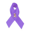 Satin Purple Ribbon Awareness Pins The Awareness Company