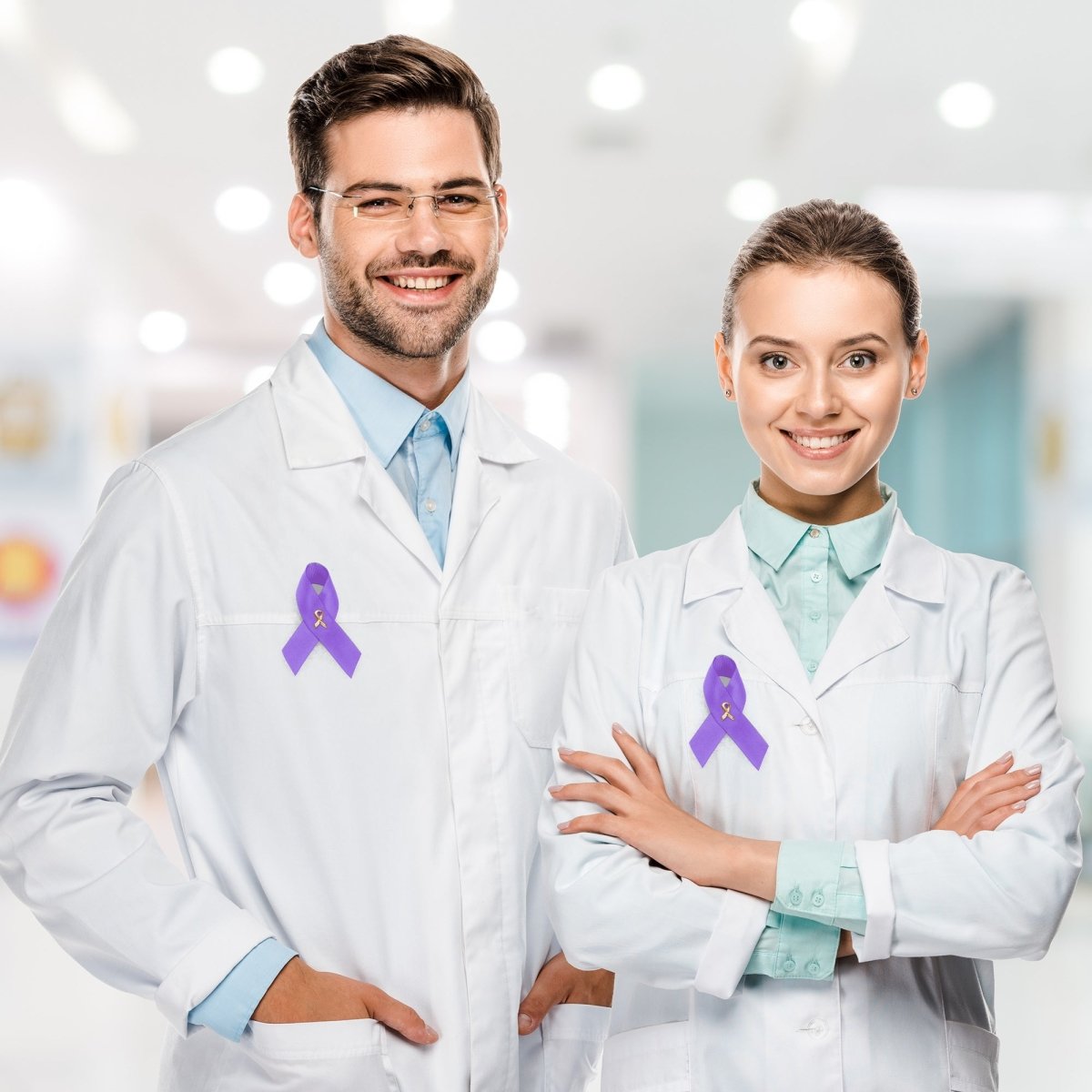 10 Pack Satin Purple Ribbon Awareness Pins The Awareness Company