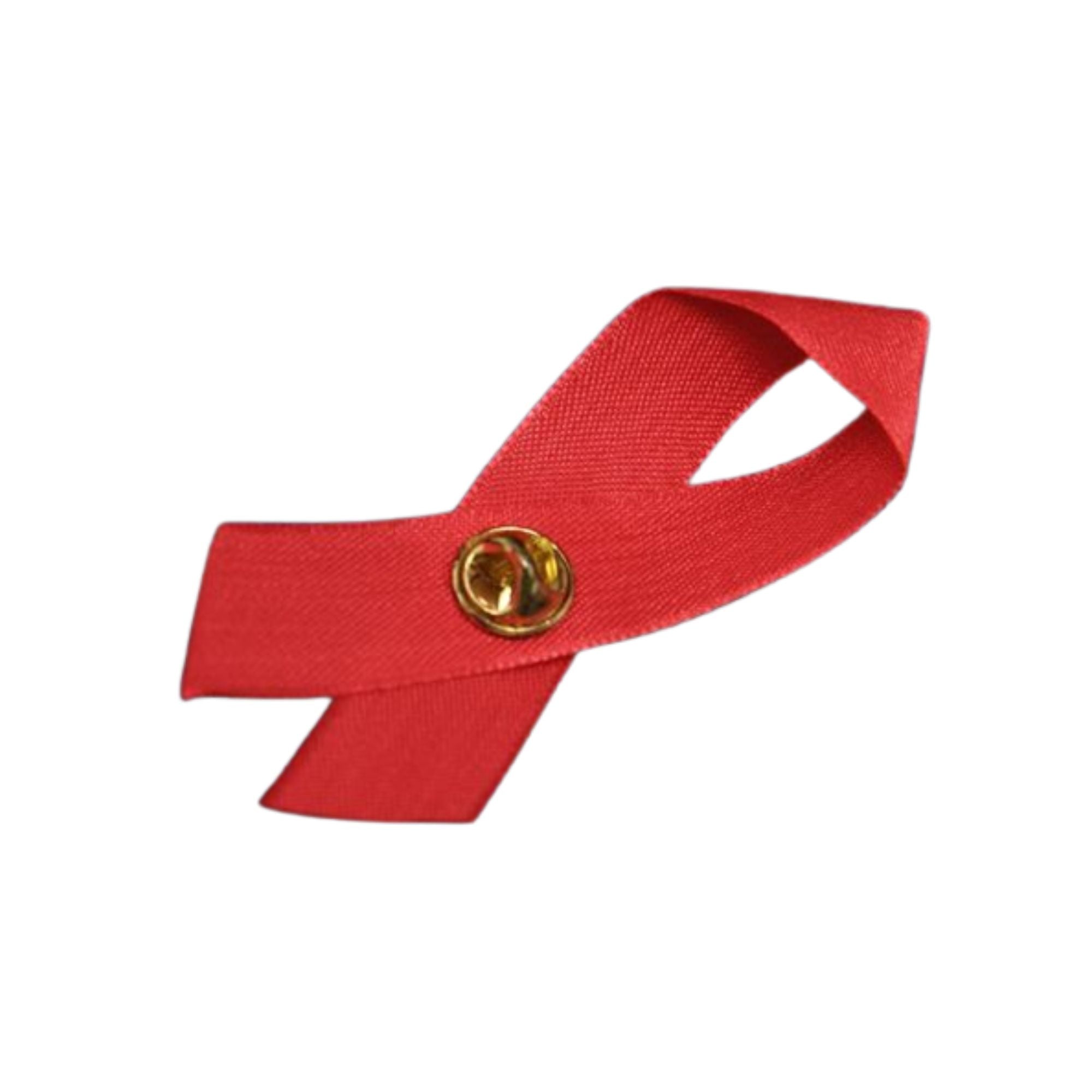 10 Pack Satin Red Ribbon Awareness Pins The Awareness Company