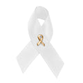 Satin White Ribbon Pins The Awareness Company