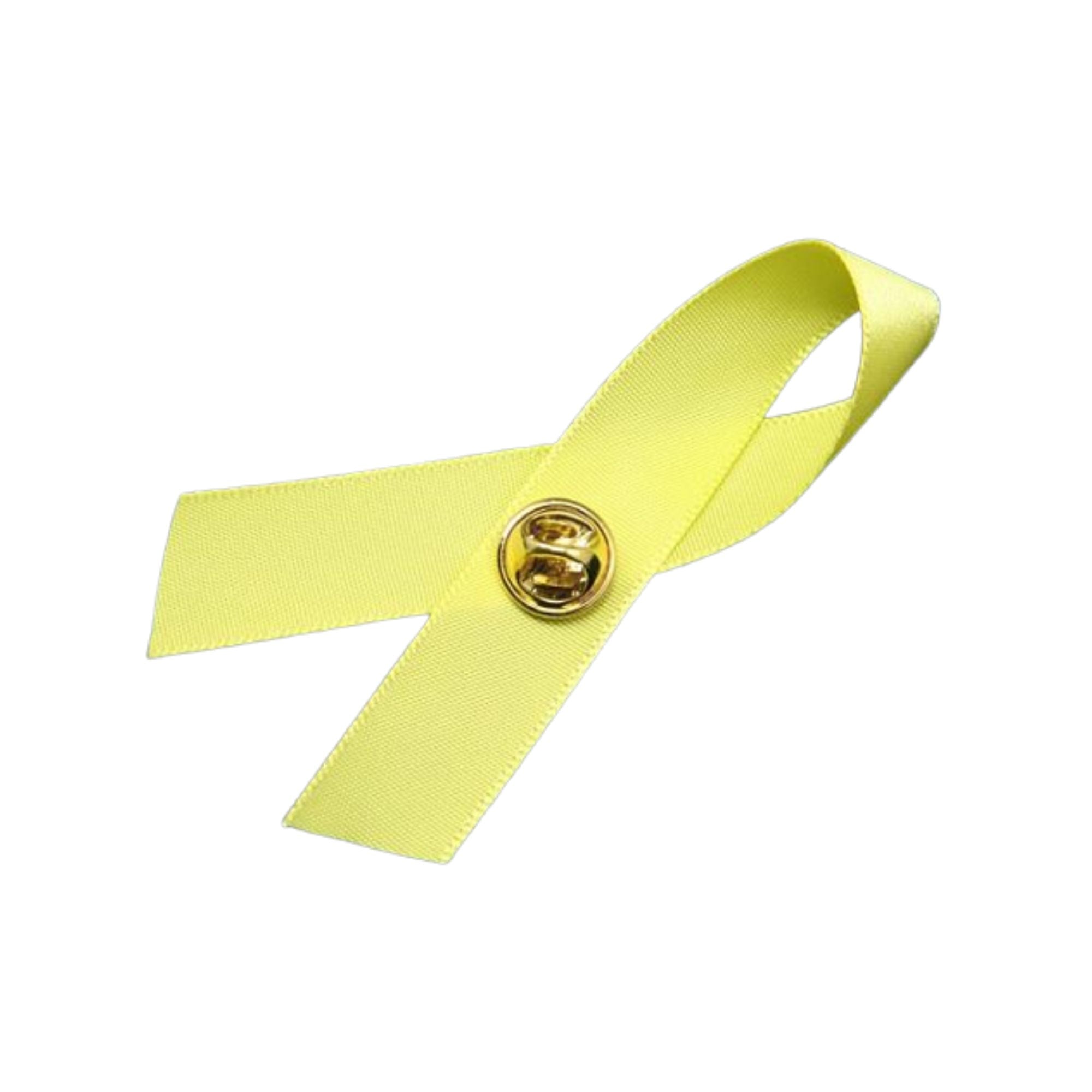 Satin Yellow Ribbon Pins The Awareness Company