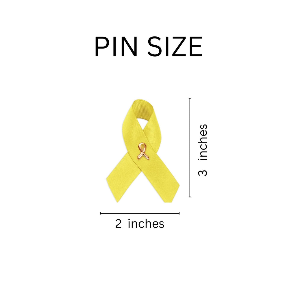 Satin Yellow Ribbon Pins The Awareness Company