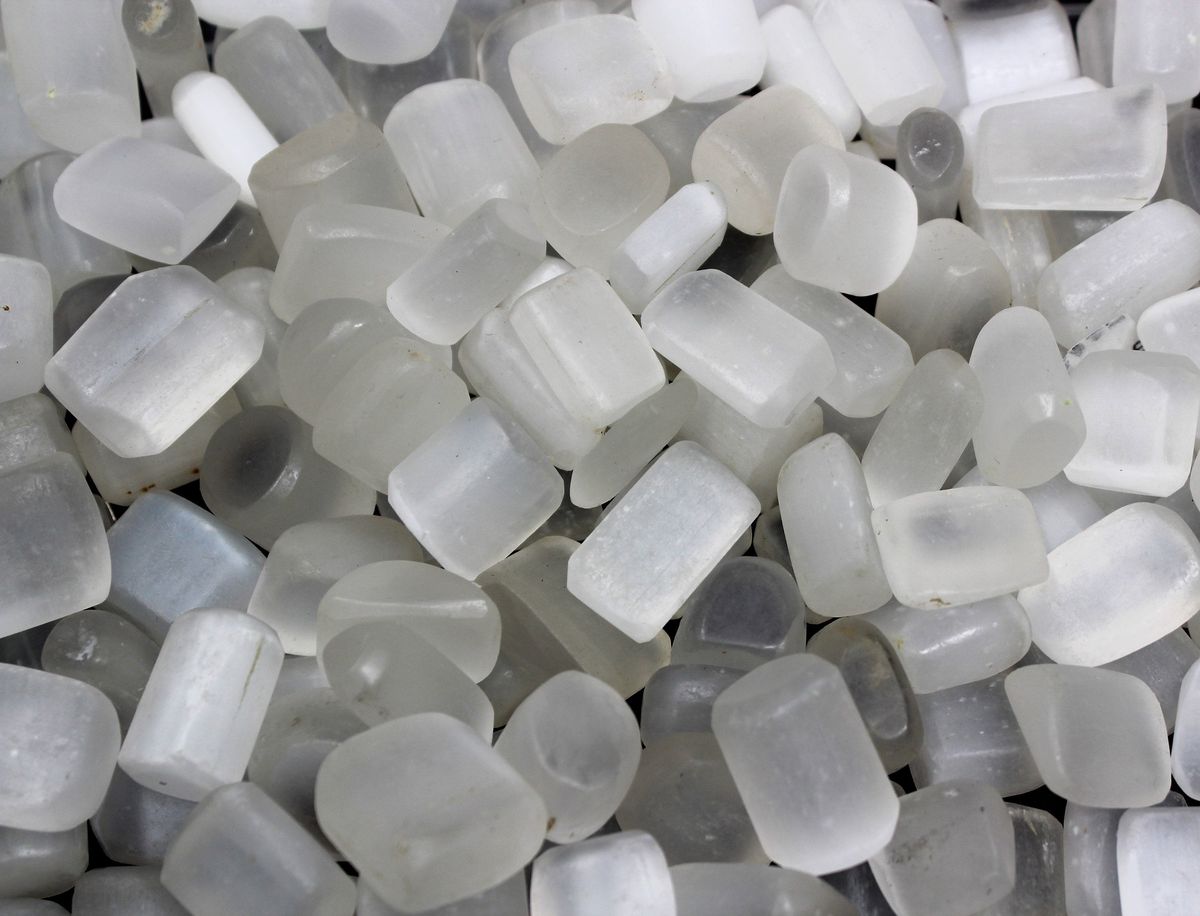 Selenite Large Tumbled Stone - High-Vibration Crystal for Third Eye & Crown Chakra Healing High Ho Gems and Crystals