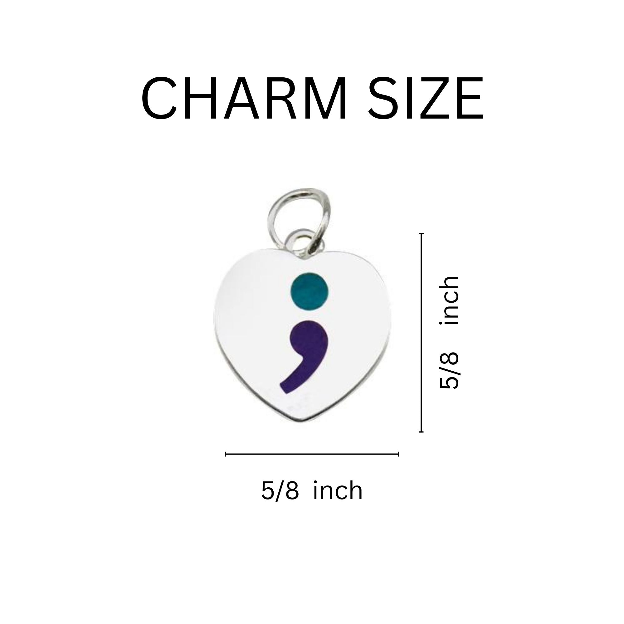 Semi Colon Suicide Teal & Purple Ribbon Rope Style Bracelets The Awareness Company