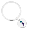 Semicolon Suicide Prevention Awareness Heart Split Style Key Chains The Awareness Company