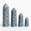 Serene Spotted Blue Quartzite Tower – Sky Blue Crystal Obelisk (Sold Individually or as Bundle) KREATEUR MIAMI