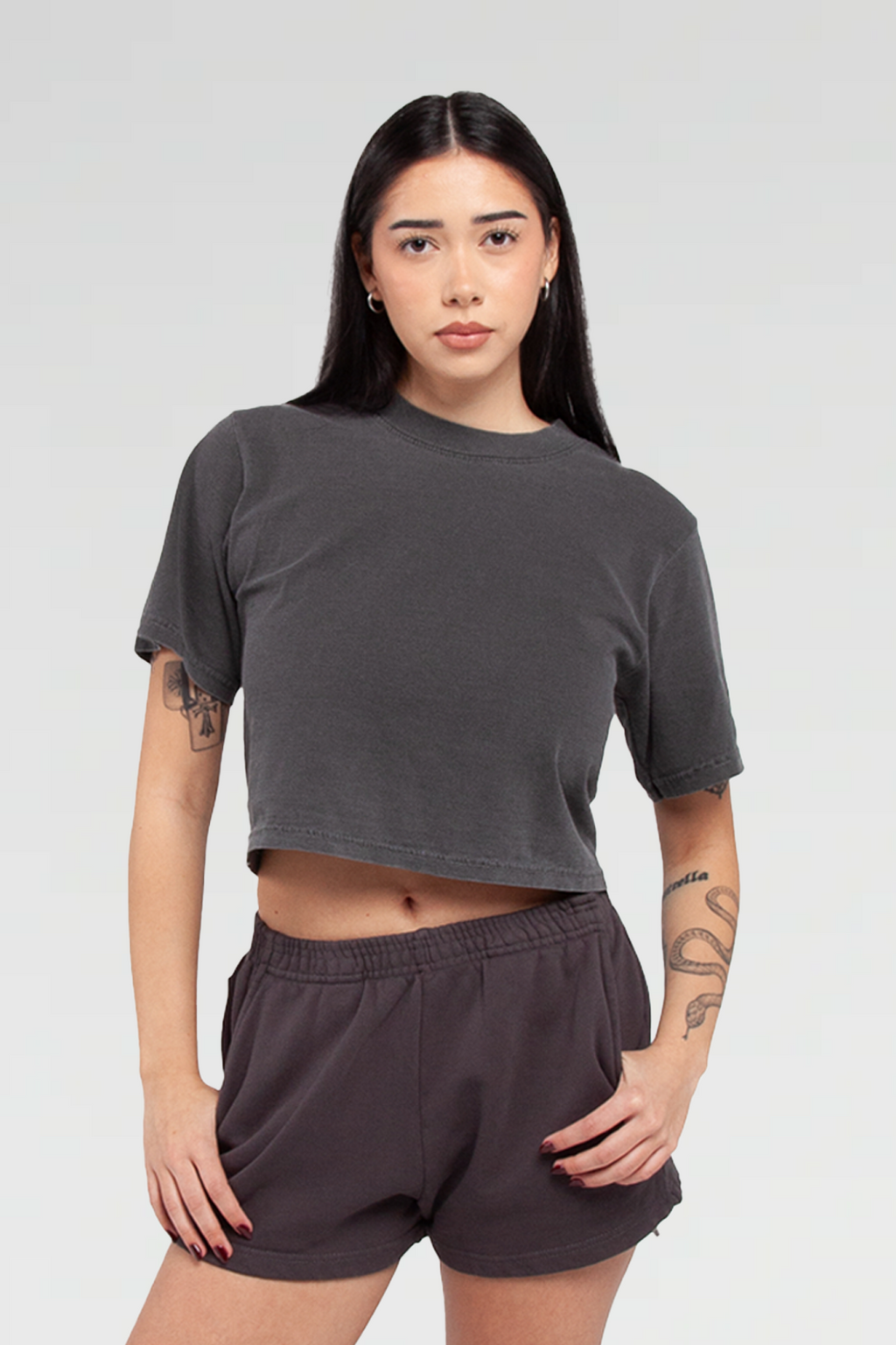Shaka Wear Womens Garment Dye Crop Top Superline