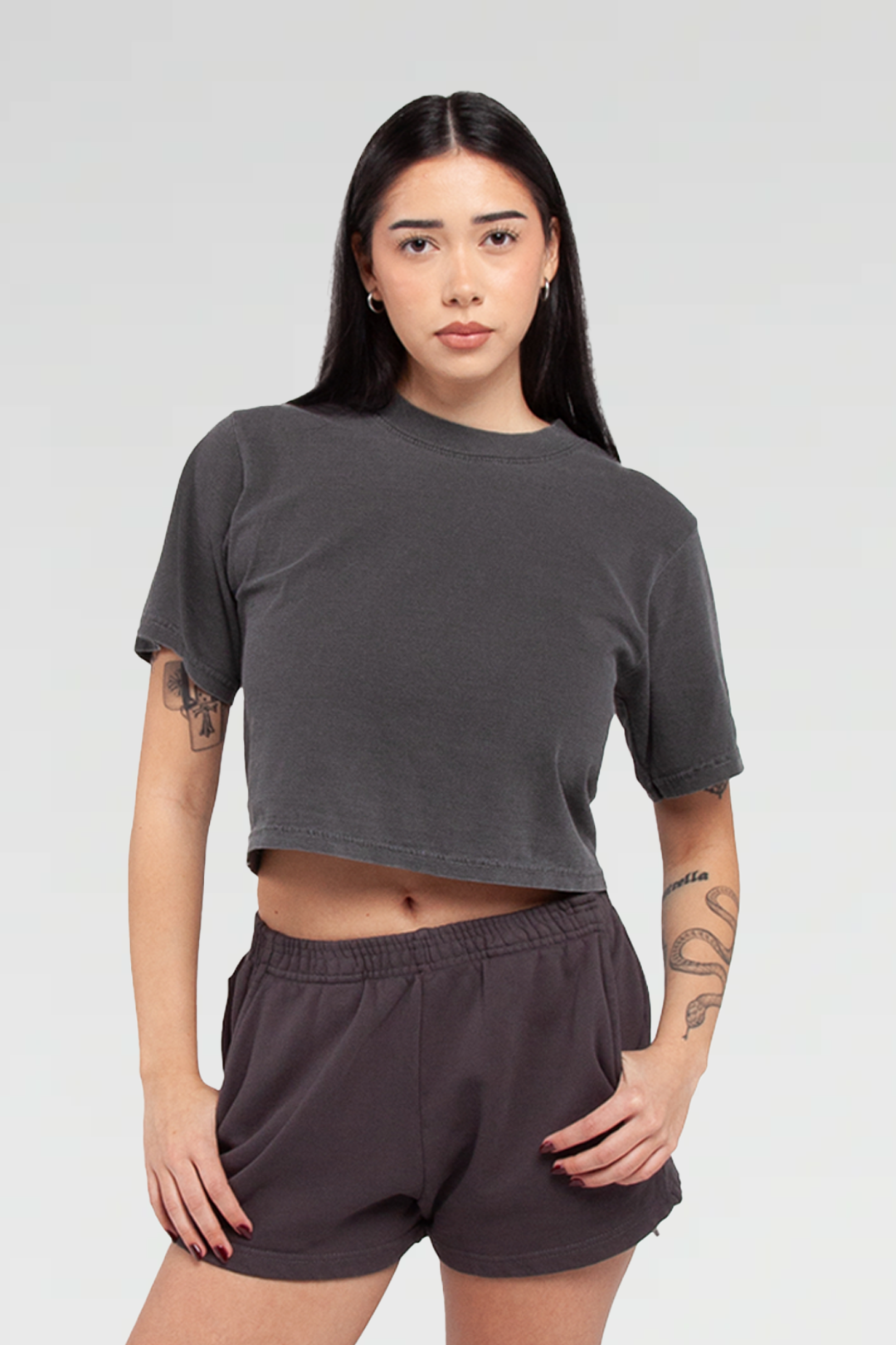 Shaka Wear Womens Garment Dye Crop Top Superline