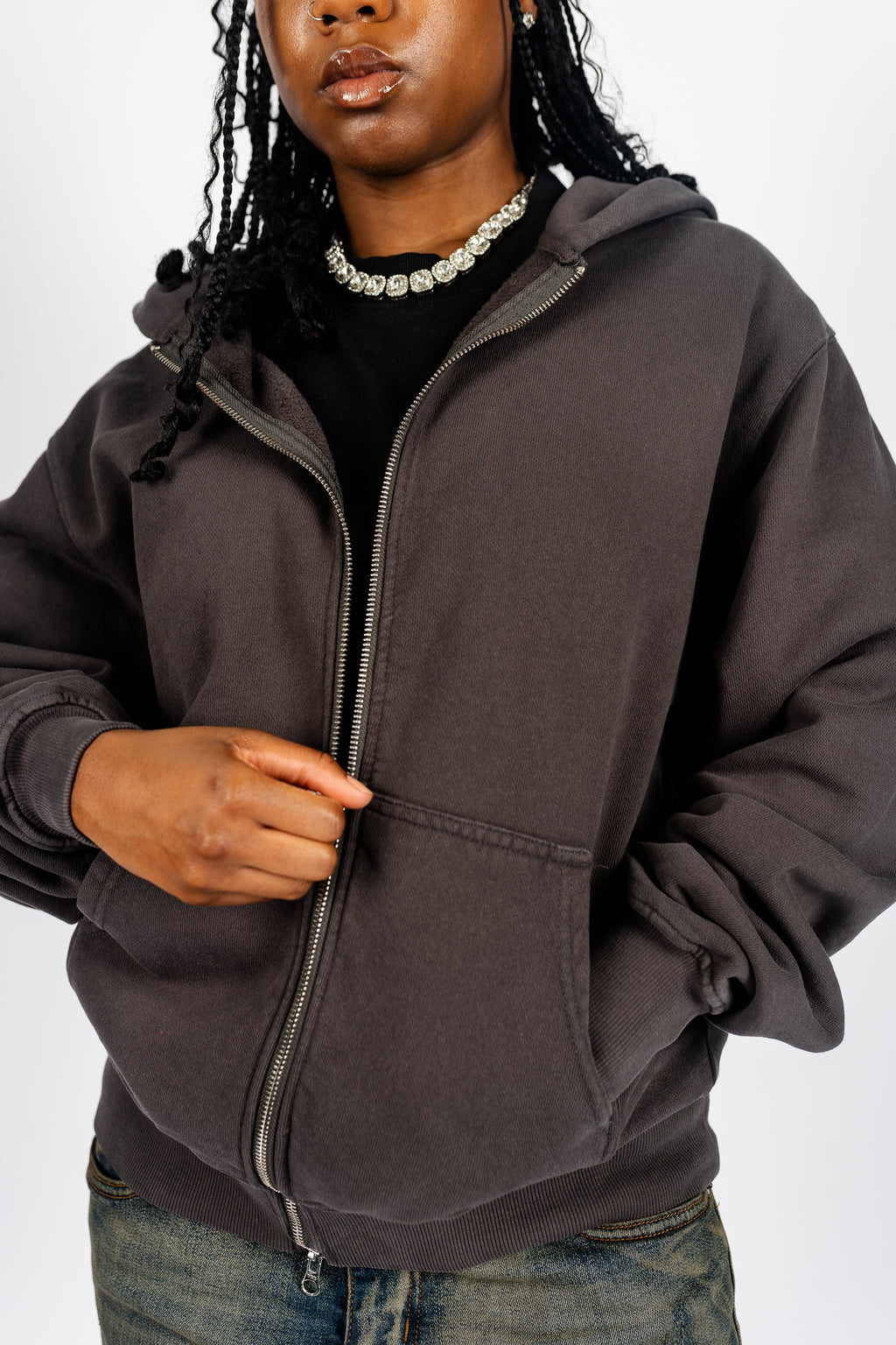 Garment Dye Zip Up Fleece Superline